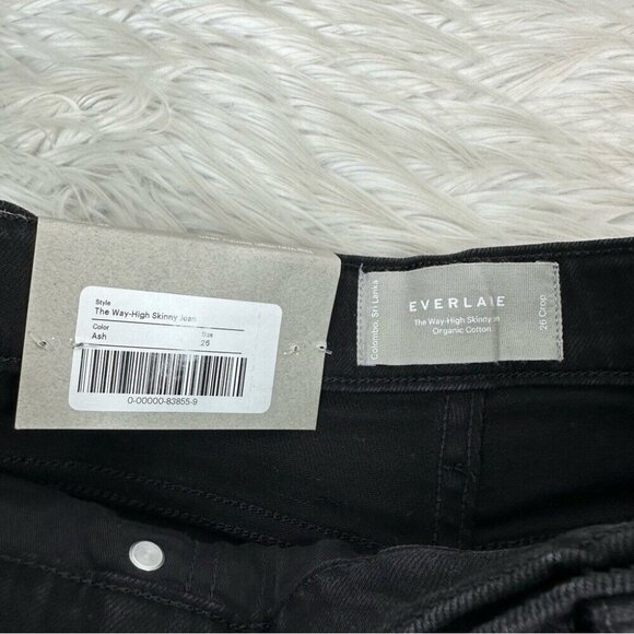 Everlane Women’s NWT Ash Black The Way-High Skinny Minimalist Jean‎ W26/L26 - Picture 6 of 13